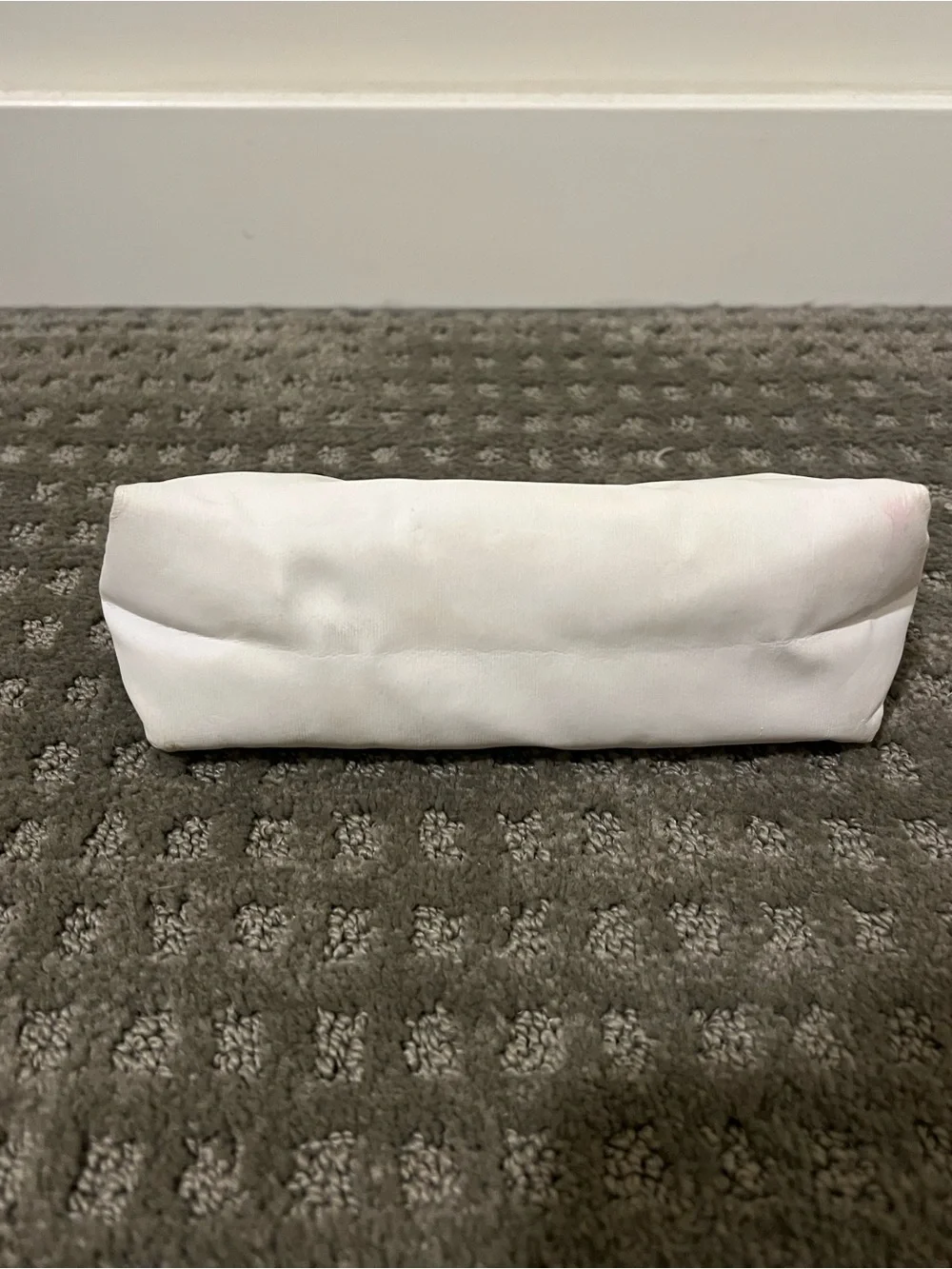 Dior Cream White Logo Zip Pouch